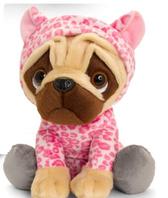 Pugsley Pink Leopard Onesie 20CM